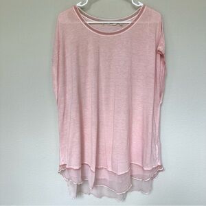 Soft Surroundings Moonrise Mixed Media Pink Top 3X